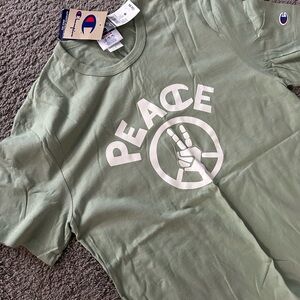 Champion Sage Green Peace Sign T-Shirt
